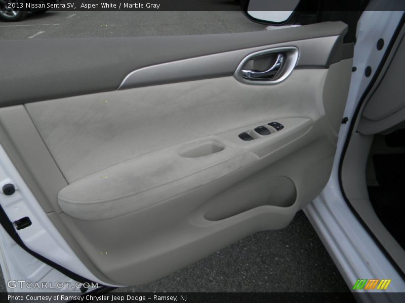 Aspen White / Marble Gray 2013 Nissan Sentra SV