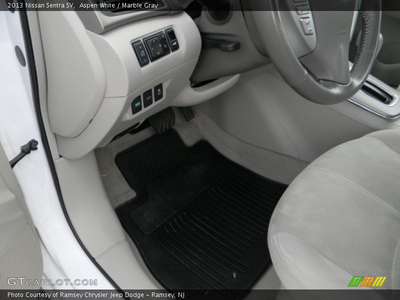 Aspen White / Marble Gray 2013 Nissan Sentra SV
