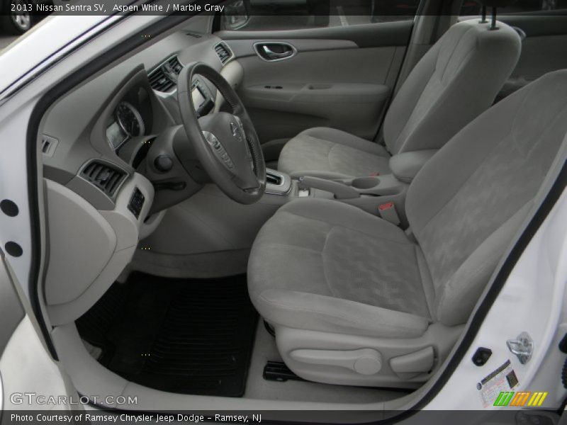 Aspen White / Marble Gray 2013 Nissan Sentra SV
