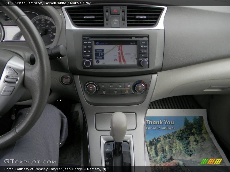 Aspen White / Marble Gray 2013 Nissan Sentra SV