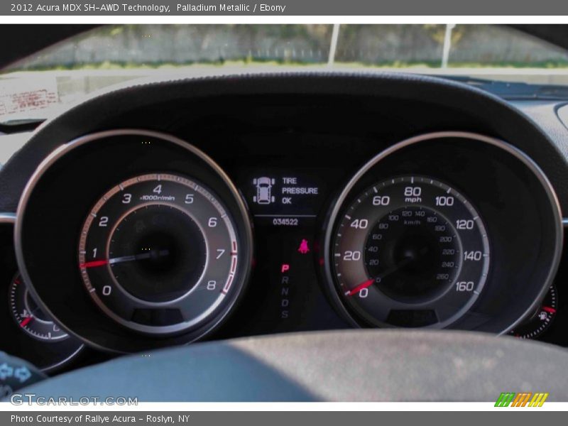 Palladium Metallic / Ebony 2012 Acura MDX SH-AWD Technology