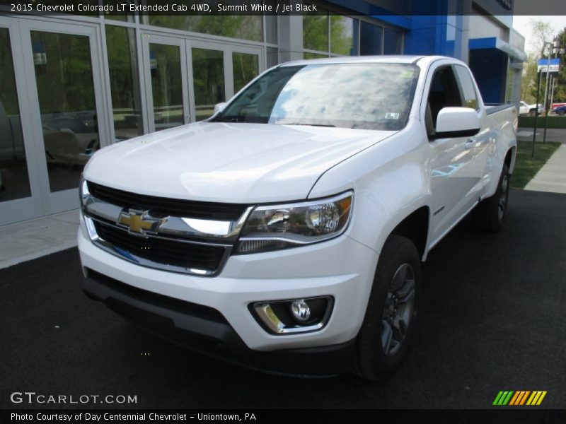 Summit White / Jet Black 2015 Chevrolet Colorado LT Extended Cab 4WD
