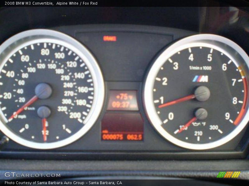Alpine White / Fox Red 2008 BMW M3 Convertible
