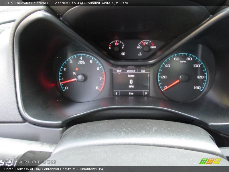 Summit White / Jet Black 2015 Chevrolet Colorado LT Extended Cab 4WD