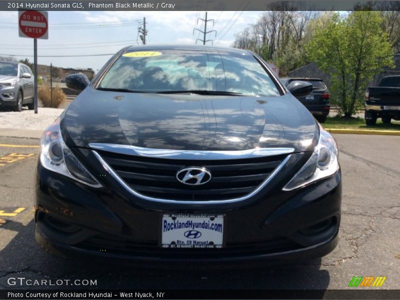 Phantom Black Metallic / Gray 2014 Hyundai Sonata GLS