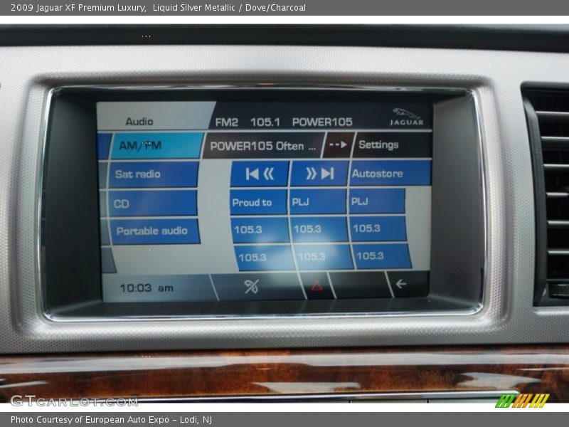 Liquid Silver Metallic / Dove/Charcoal 2009 Jaguar XF Premium Luxury