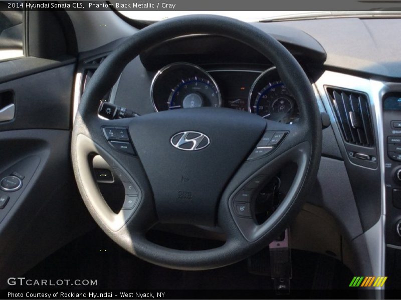 Phantom Black Metallic / Gray 2014 Hyundai Sonata GLS