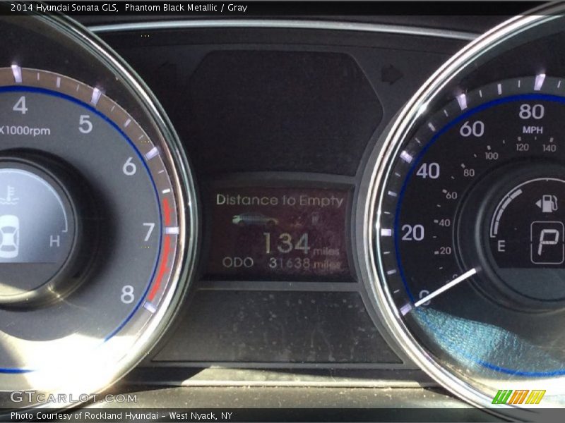 Phantom Black Metallic / Gray 2014 Hyundai Sonata GLS