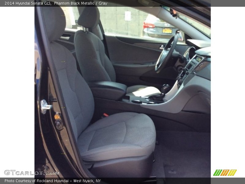 Phantom Black Metallic / Gray 2014 Hyundai Sonata GLS