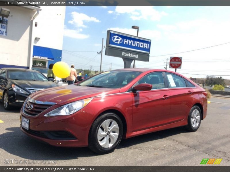 Venetian Red / Gray 2014 Hyundai Sonata GLS