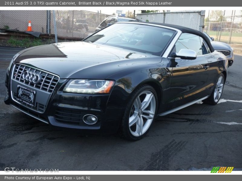 Brilliant Black / Black/Magma Red Silk Nappa Leather 2011 Audi S5 3.0 TFSI quattro Cabriolet