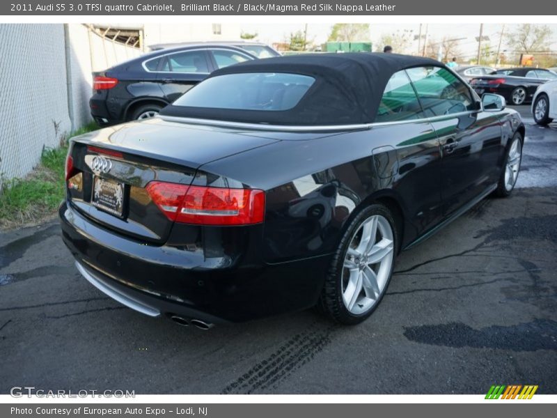 Brilliant Black / Black/Magma Red Silk Nappa Leather 2011 Audi S5 3.0 TFSI quattro Cabriolet