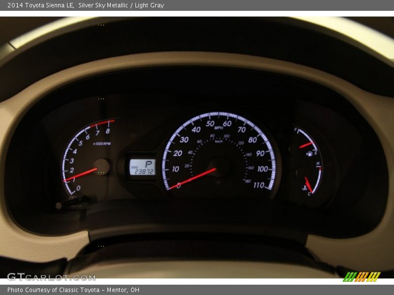 Silver Sky Metallic / Light Gray 2014 Toyota Sienna LE