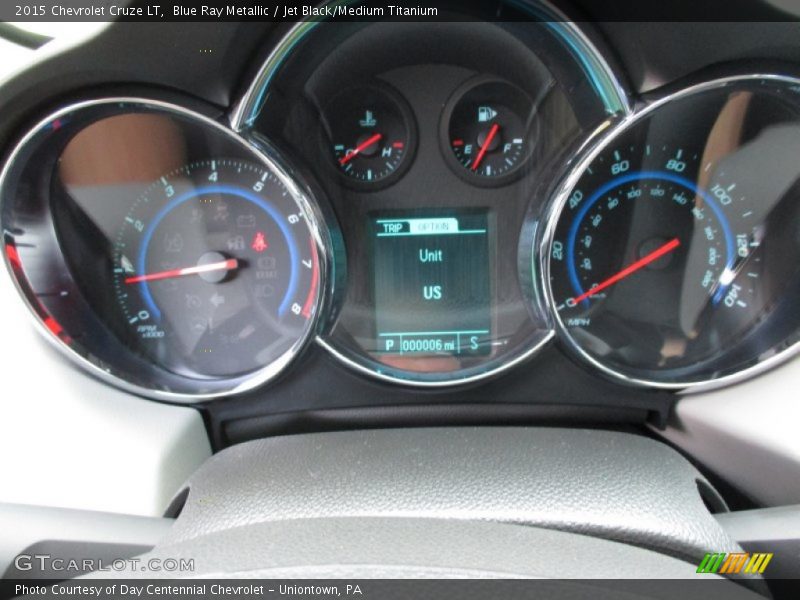 Blue Ray Metallic / Jet Black/Medium Titanium 2015 Chevrolet Cruze LT