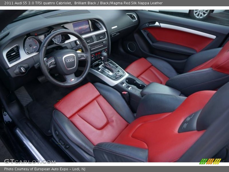 Black/Magma Red Silk Nappa Leather Interior - 2011 S5 3.0 TFSI quattro Cabriolet 