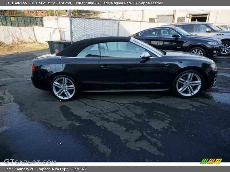 Brilliant Black / Black/Magma Red Silk Nappa Leather 2011 Audi S5 3.0 TFSI quattro Cabriolet