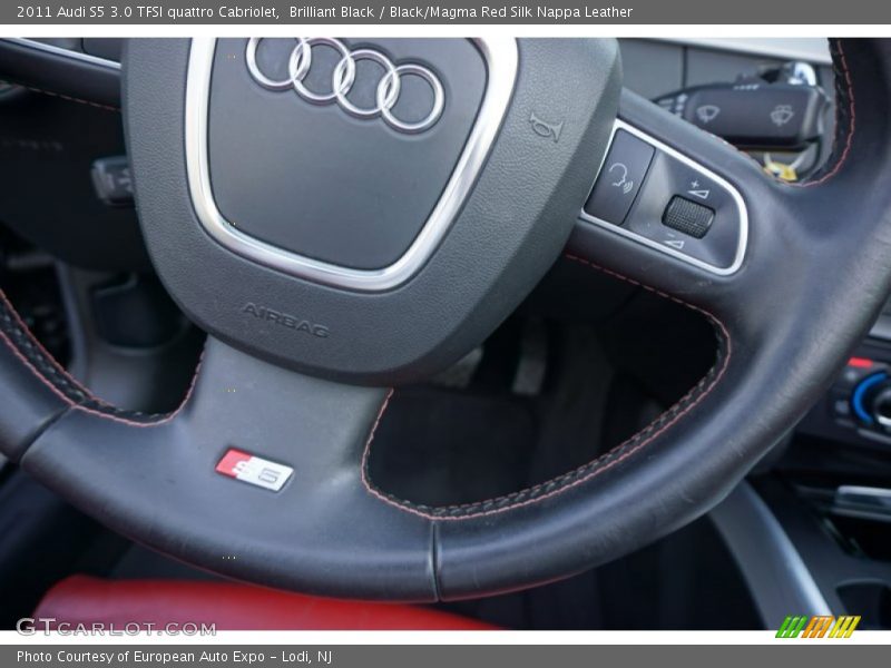 Brilliant Black / Black/Magma Red Silk Nappa Leather 2011 Audi S5 3.0 TFSI quattro Cabriolet