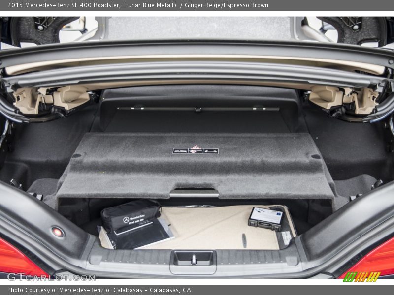 Lunar Blue Metallic / Ginger Beige/Espresso Brown 2015 Mercedes-Benz SL 400 Roadster