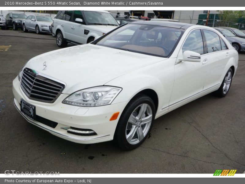 Diamond White Metallic / Cashmere/Savanna 2010 Mercedes-Benz S 550 4Matic Sedan