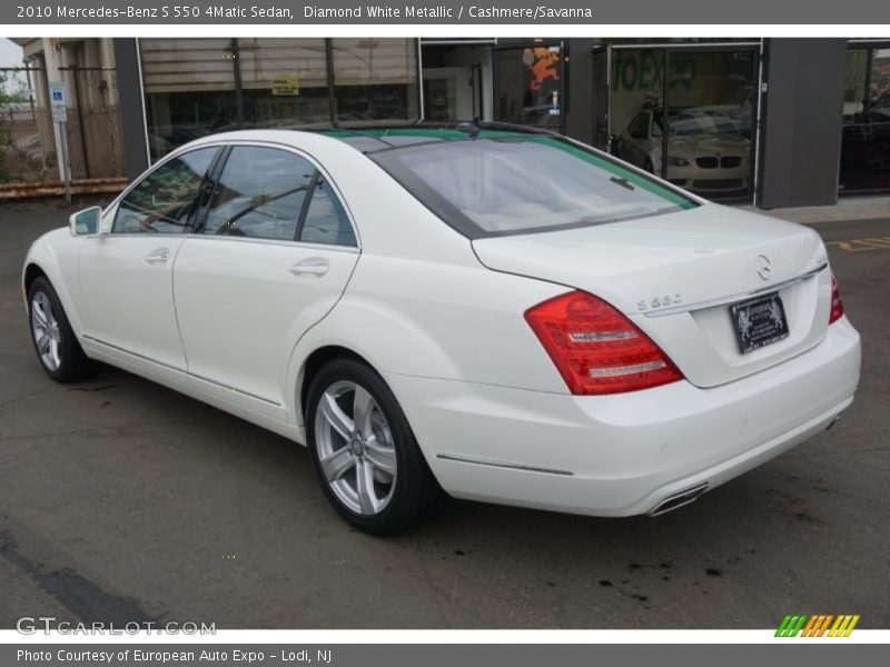 Diamond White Metallic / Cashmere/Savanna 2010 Mercedes-Benz S 550 4Matic Sedan