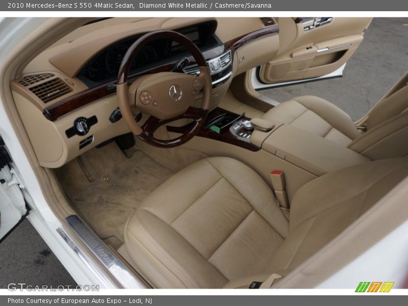 Diamond White Metallic / Cashmere/Savanna 2010 Mercedes-Benz S 550 4Matic Sedan