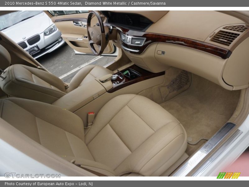 Diamond White Metallic / Cashmere/Savanna 2010 Mercedes-Benz S 550 4Matic Sedan