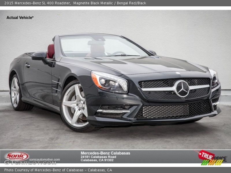 Magnetite Black Metallic / Bengal Red/Black 2015 Mercedes-Benz SL 400 Roadster