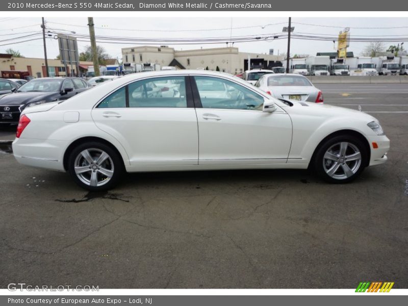 Diamond White Metallic / Cashmere/Savanna 2010 Mercedes-Benz S 550 4Matic Sedan