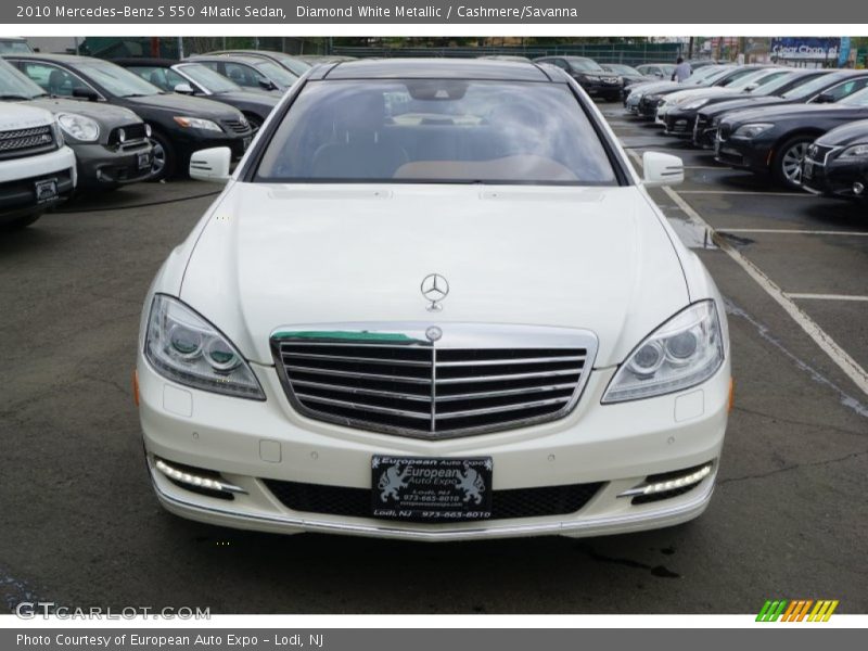 Diamond White Metallic / Cashmere/Savanna 2010 Mercedes-Benz S 550 4Matic Sedan