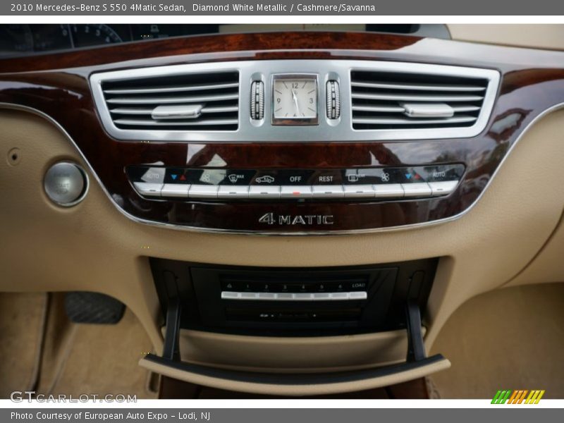 Diamond White Metallic / Cashmere/Savanna 2010 Mercedes-Benz S 550 4Matic Sedan