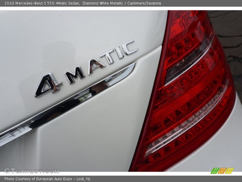 Diamond White Metallic / Cashmere/Savanna 2010 Mercedes-Benz S 550 4Matic Sedan