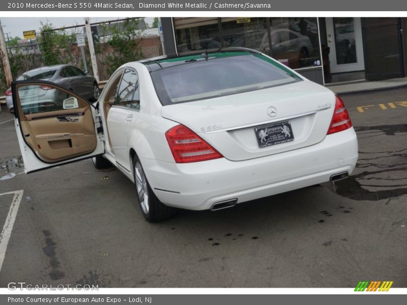 Diamond White Metallic / Cashmere/Savanna 2010 Mercedes-Benz S 550 4Matic Sedan