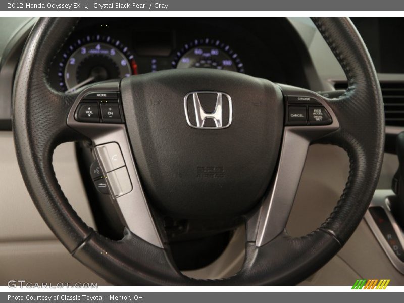 Crystal Black Pearl / Gray 2012 Honda Odyssey EX-L