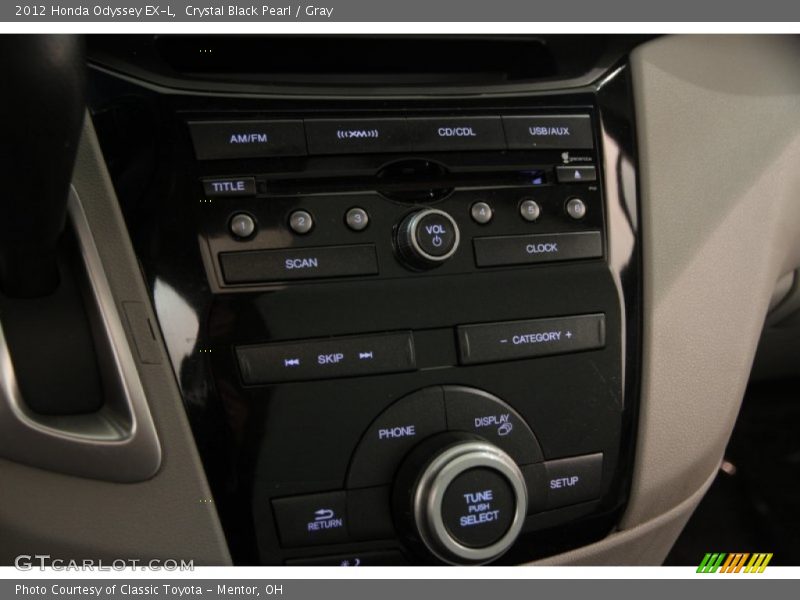 Crystal Black Pearl / Gray 2012 Honda Odyssey EX-L