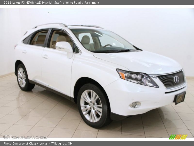 Starfire White Pearl / Parchment 2012 Lexus RX 450h AWD Hybrid