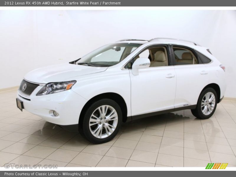 Starfire White Pearl / Parchment 2012 Lexus RX 450h AWD Hybrid