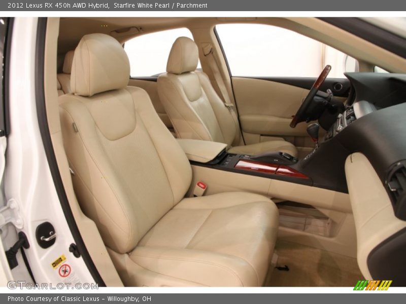 Starfire White Pearl / Parchment 2012 Lexus RX 450h AWD Hybrid