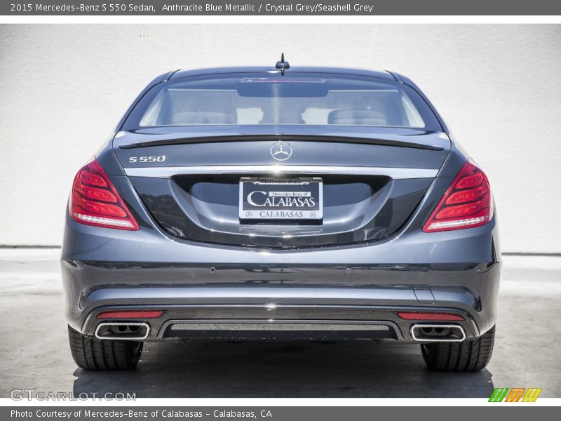 Anthracite Blue Metallic / Crystal Grey/Seashell Grey 2015 Mercedes-Benz S 550 Sedan