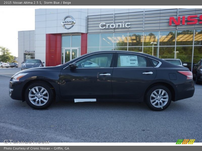 Storm Blue / Beige 2015 Nissan Altima 2.5 S