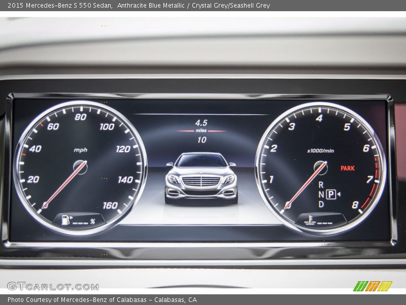 Anthracite Blue Metallic / Crystal Grey/Seashell Grey 2015 Mercedes-Benz S 550 Sedan