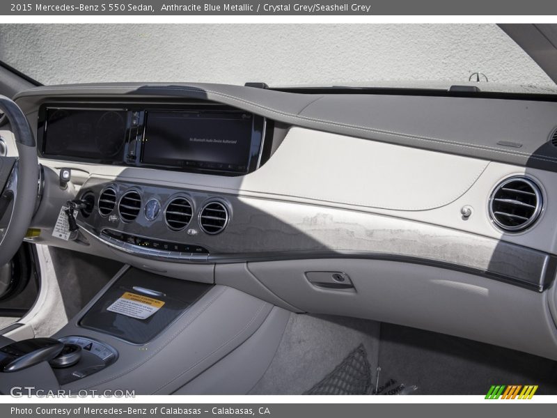 Anthracite Blue Metallic / Crystal Grey/Seashell Grey 2015 Mercedes-Benz S 550 Sedan