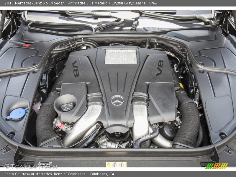 Anthracite Blue Metallic / Crystal Grey/Seashell Grey 2015 Mercedes-Benz S 550 Sedan