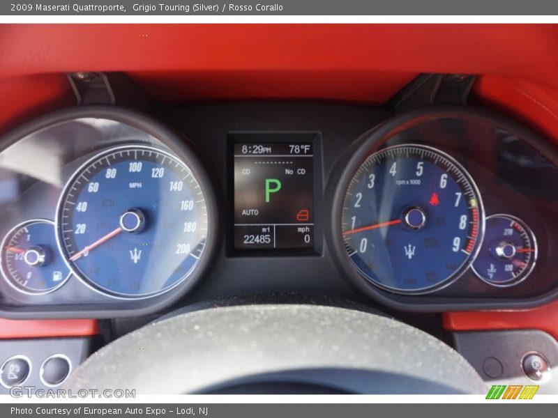 Grigio Touring (Silver) / Rosso Corallo 2009 Maserati Quattroporte