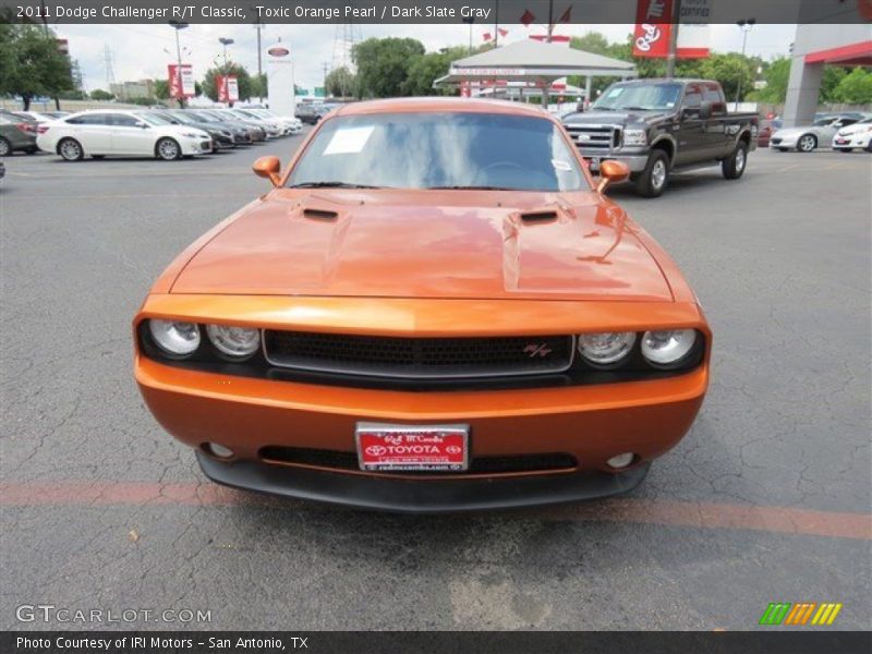 Toxic Orange Pearl / Dark Slate Gray 2011 Dodge Challenger R/T Classic