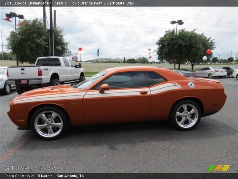 Toxic Orange Pearl / Dark Slate Gray 2011 Dodge Challenger R/T Classic