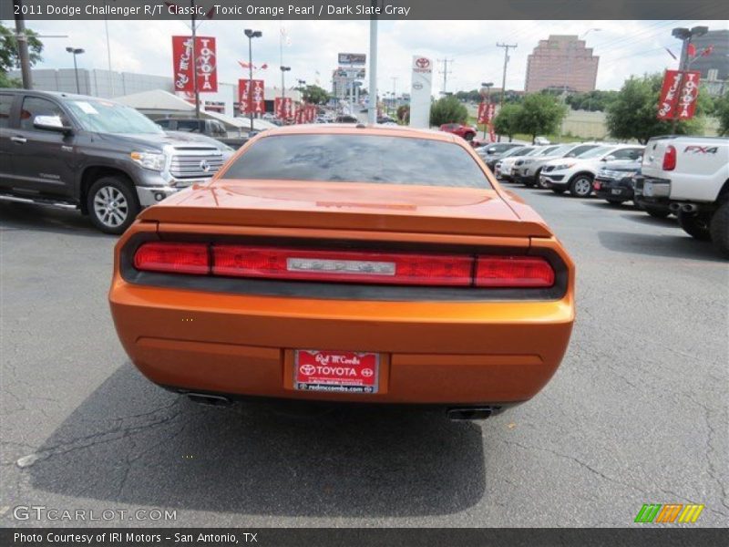 Toxic Orange Pearl / Dark Slate Gray 2011 Dodge Challenger R/T Classic