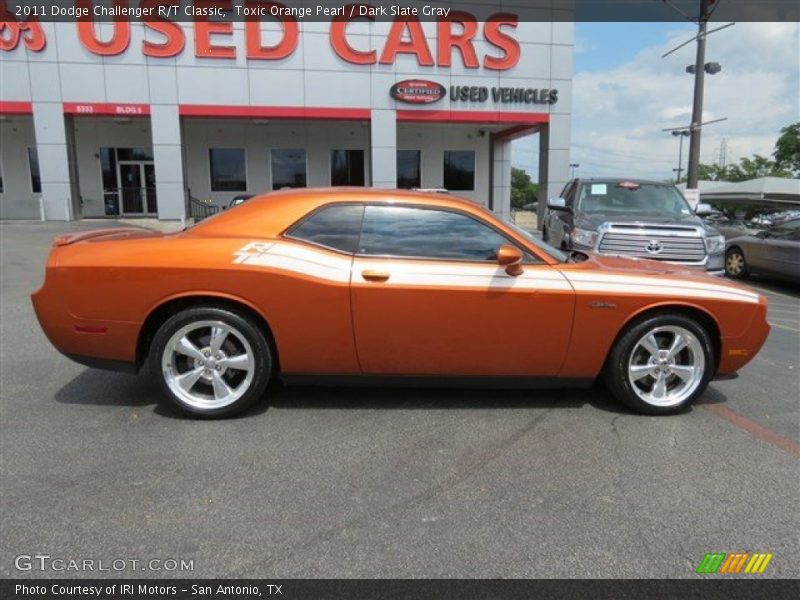 Toxic Orange Pearl / Dark Slate Gray 2011 Dodge Challenger R/T Classic