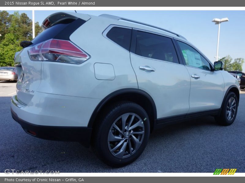 Pearl White / Almond 2015 Nissan Rogue SL AWD