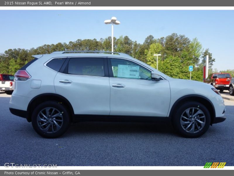 Pearl White / Almond 2015 Nissan Rogue SL AWD
