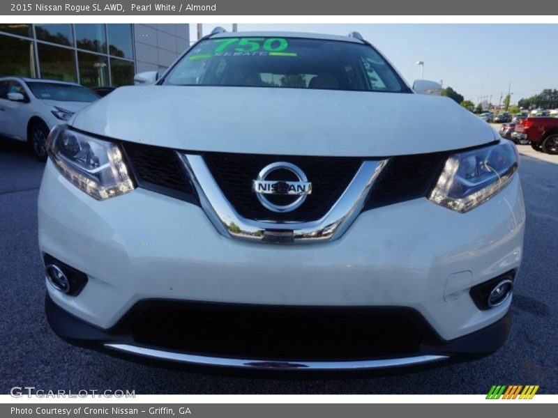 Pearl White / Almond 2015 Nissan Rogue SL AWD